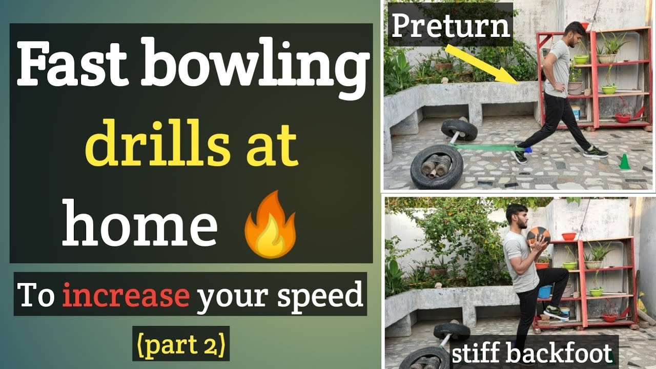Fast bowling drills at home (part 2) Increase your bowling speed 🔥