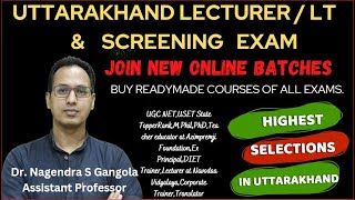 Join New Batches of Uttarakhand Lecturer \/ LT  and Screening Exam.
