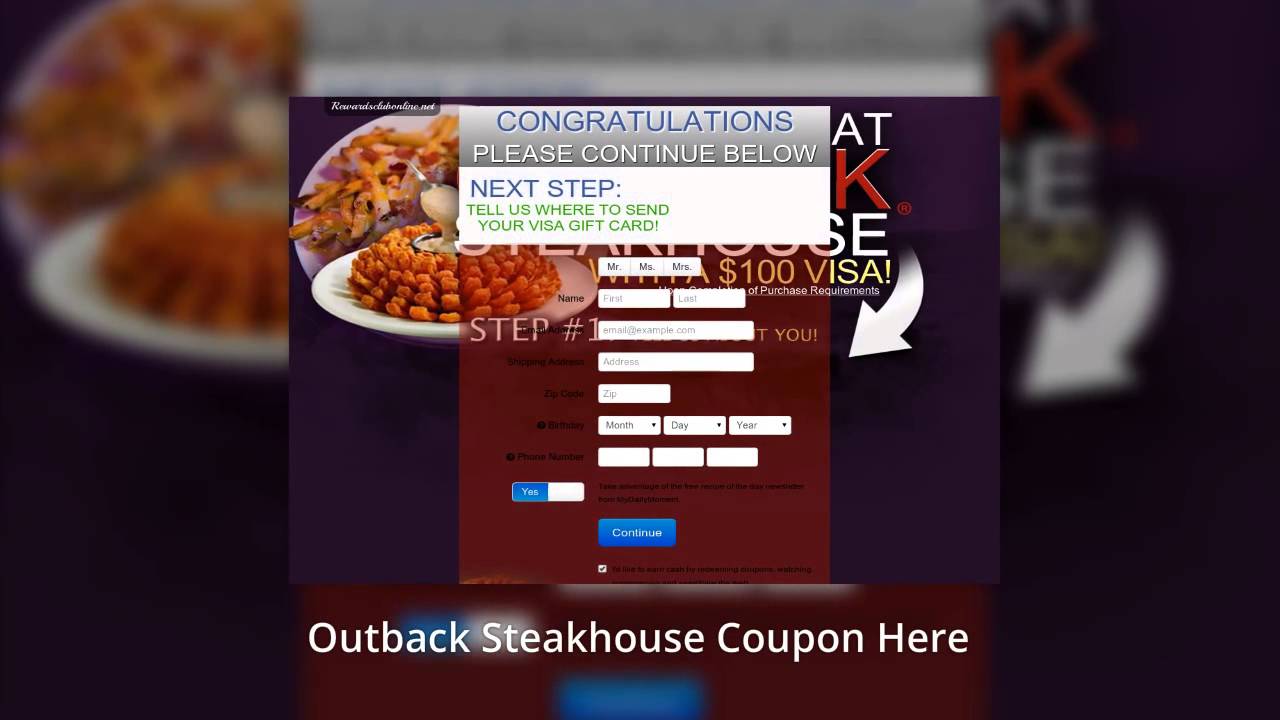Does Outback Steakhouse Have Coupons