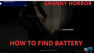 How to use find battery on Granny horror , HOW TO COMPLETE GRANNY MAP HORROR FORTNITE isaac_II TUTO