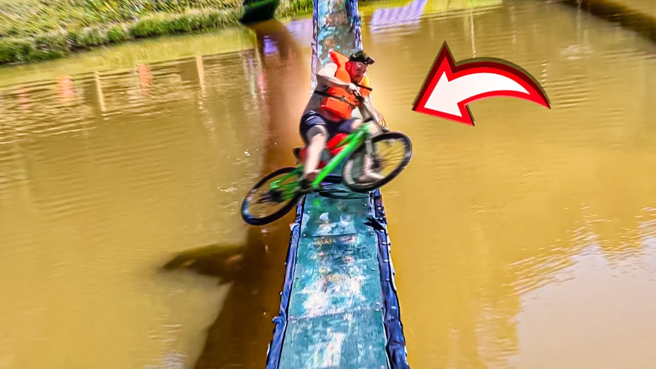 DESAFIO ATRAVESSAR A PONTE SUSPENSA DE BICICLETA