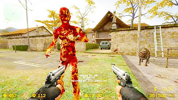 Counter Strike Source - Zombie Mod Online Gameplay on cs_estate_source map