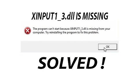 xinput1_3.dll is missing from your computer