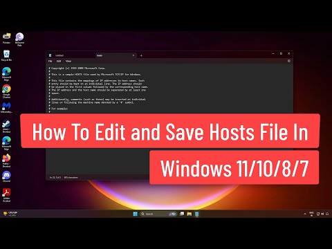 How to Edit and Save Hosts File In Windows 111087 | How To Add New Lines In Hosts File
