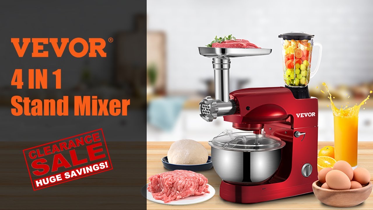 CLEARANCE‼ VEVOR 4 in 1 Multifunctional Stand Mixer - Kitchen