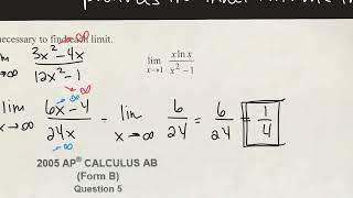 AP Calculus Unit 4 Review L’Hopital
