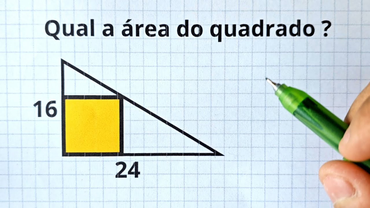 COMO CALCULAR A ÁREA DESSE QUADRADO MAIOR?