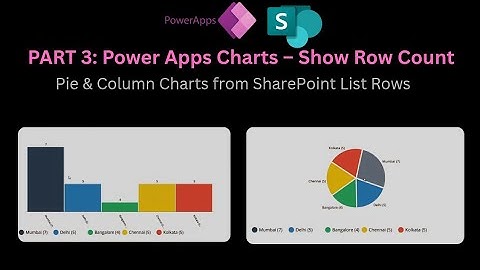 Power Apps Charts Part 3 | Show SharePoint List Row Count in Pie & Column Charts