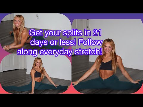 Get your splits in 21 days or less, follow along stretch routine 🩷