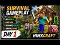 Minecraft Survival Series Day 1/365 🔴 | Full Hindi Gameplay