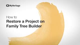 How to Restore a Project on FTB