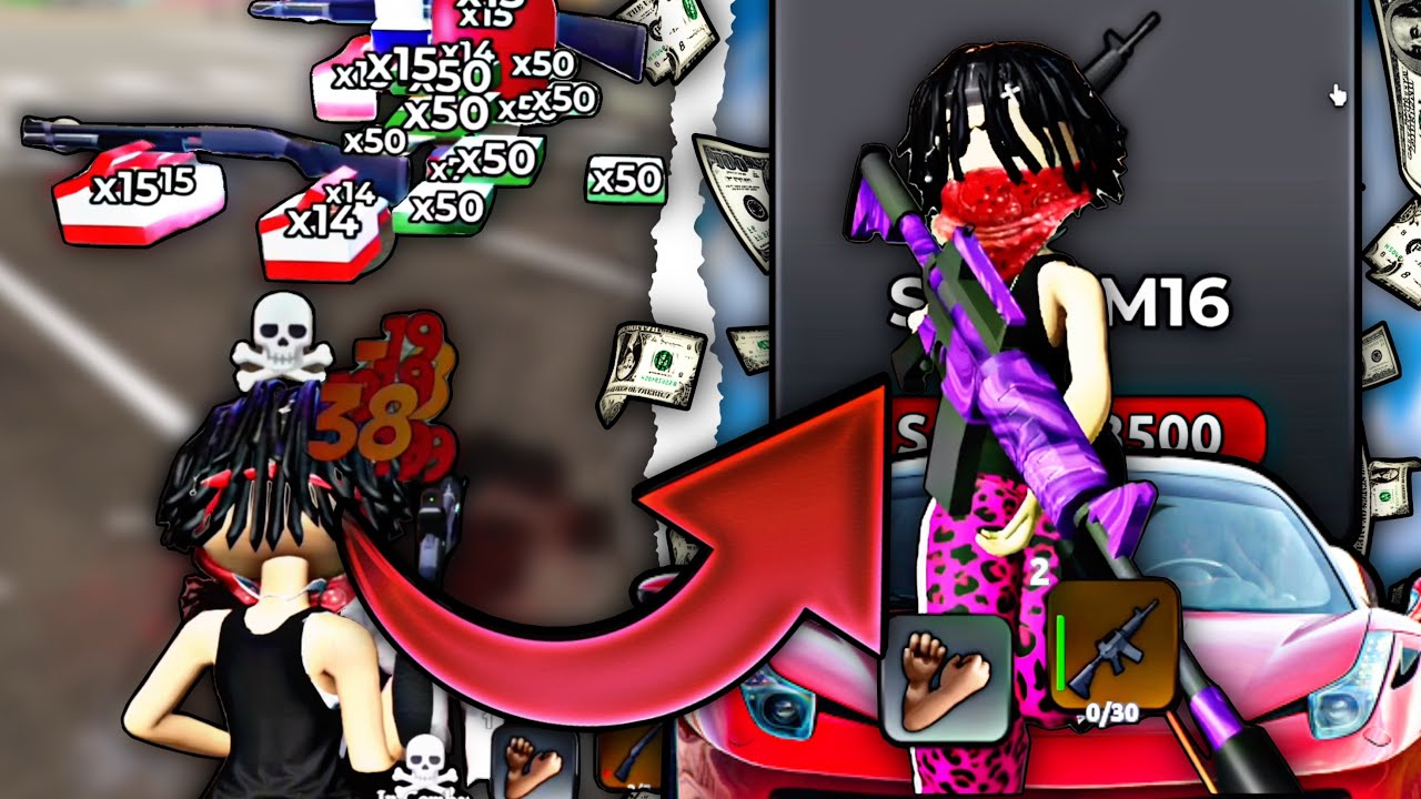 Тестирование 0,42% M16 в Roblox BlockSpin