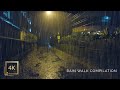 Thunderstorm sounds in a city at night  heavy rain sounds at night  asmr rain sounds for sleep