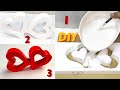 DIY Valentine love decor | how to make Couple heart with white cement