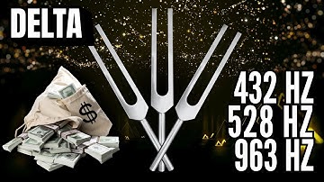 432 Hz + 528 Hz + 963 Hz Tuning Forks 💰 Attract Wealth, Health, Love, Miracles & Blessings (Delta)