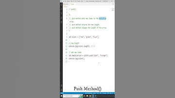 How to use push method in javascript #shorts