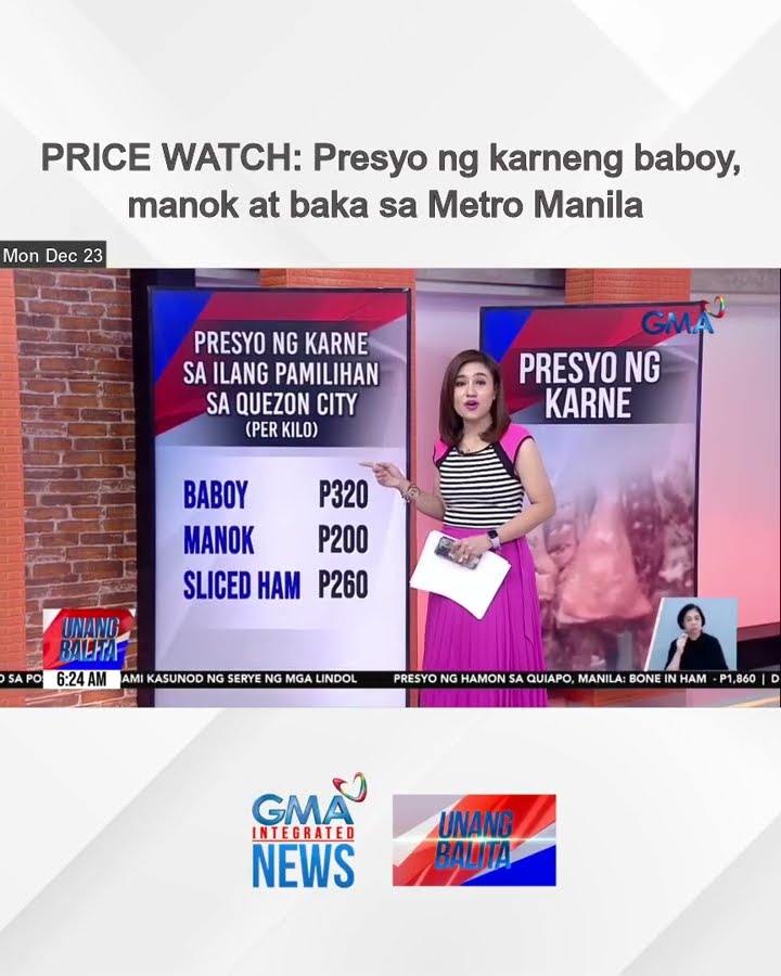 PRICE WATCH – Presyo ng karneng baboy, manok  at baka sa Metro Manila | Unang Balita