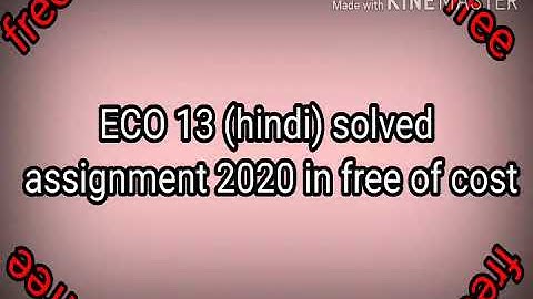 Eco 13 solved assignment