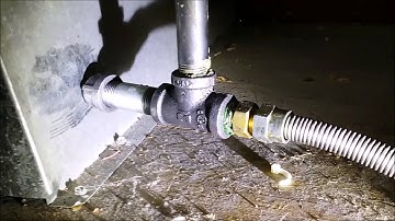 Tip 410 Badly installed gas line sediment trap at furnace