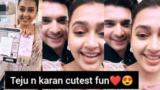 tejasswi prakash nd karan kundra doin fun with frnds n some cutest moments of Tejran l