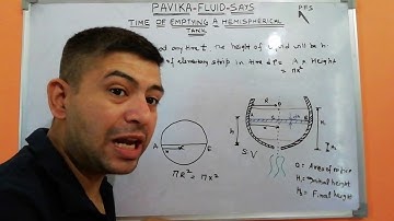Time of emptying a hemispherical tank