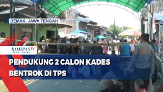 Pilkades di Demak Berlangsung Ricuh, Pendukung Dua Calon Kades Saling Adu Jotos dan Lempar Baru!