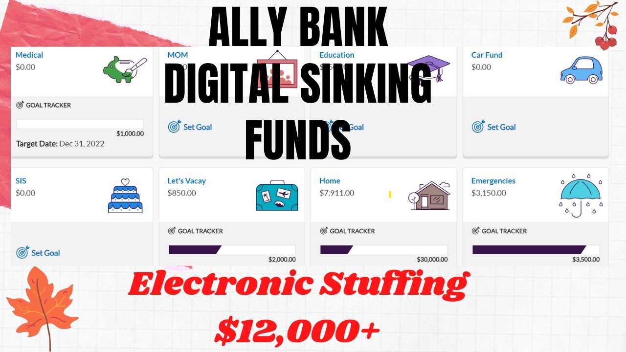 Ally Bank Digital Sinking Funds Electronic Sinking Funds Ally Bucket