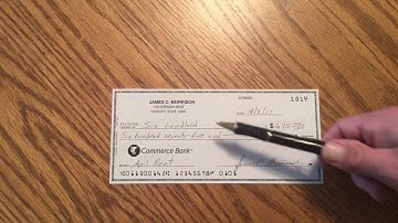 How to write a check