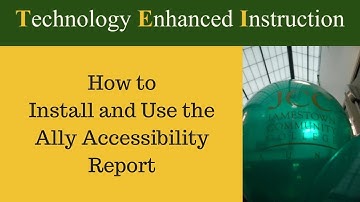How to Install and Use the Ally Accessibility Report