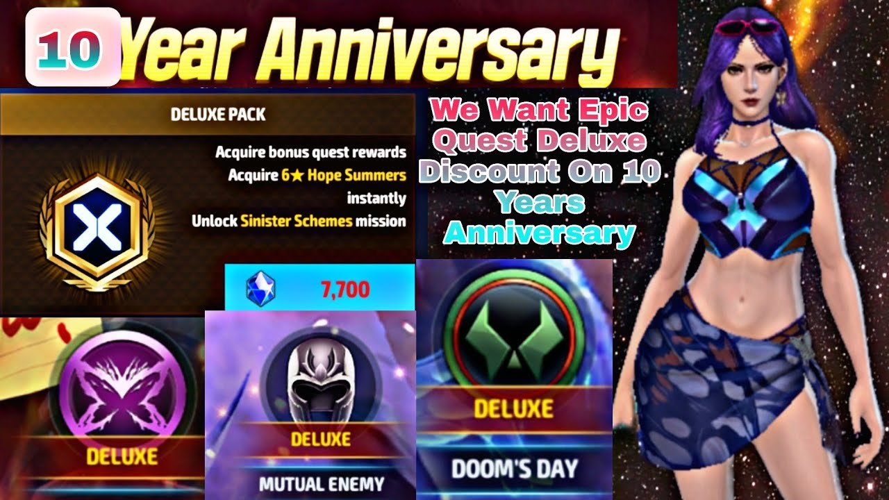 We Want Epic Quest Deluxe Discount On 10 Years Anniversary - Marvel Future Fight