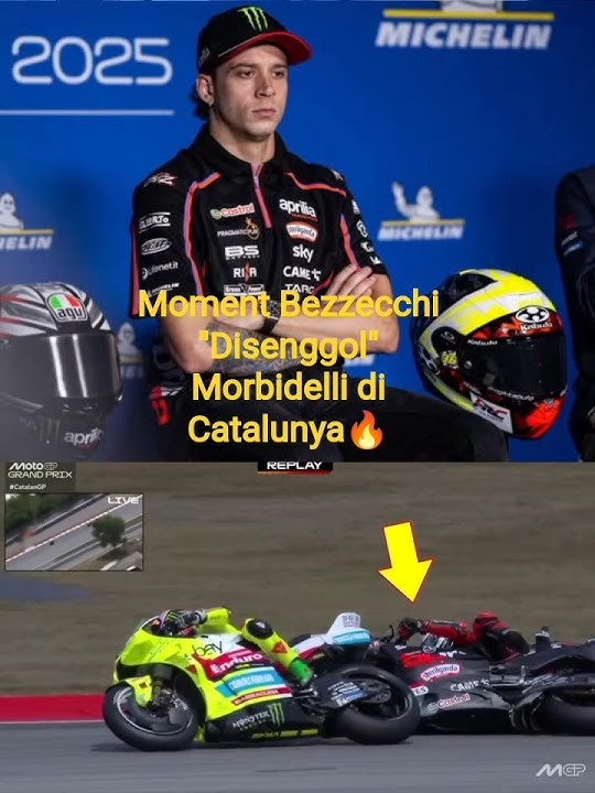 Moment Bezzecchi 'Disenggol' Morbidelli di MotoGP Catalunya? #motogp
