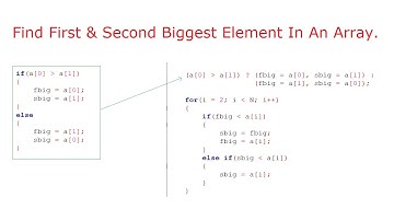C Program To Find First and Second Biggest Element In An Array