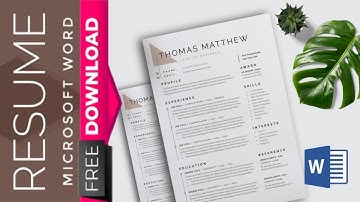 Microsoft Word : How to Create a CV/RESUME template in MS Word :  Download Template