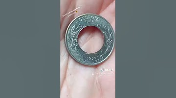 Making All 50 State Quarters Into Coin Rings Part 11 - Georgia Short Tiktok Video