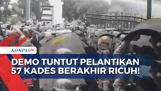 Demo Massa Tuntut Pelantikan 57 Kades di Banjarnegara Berakhir Ricuh