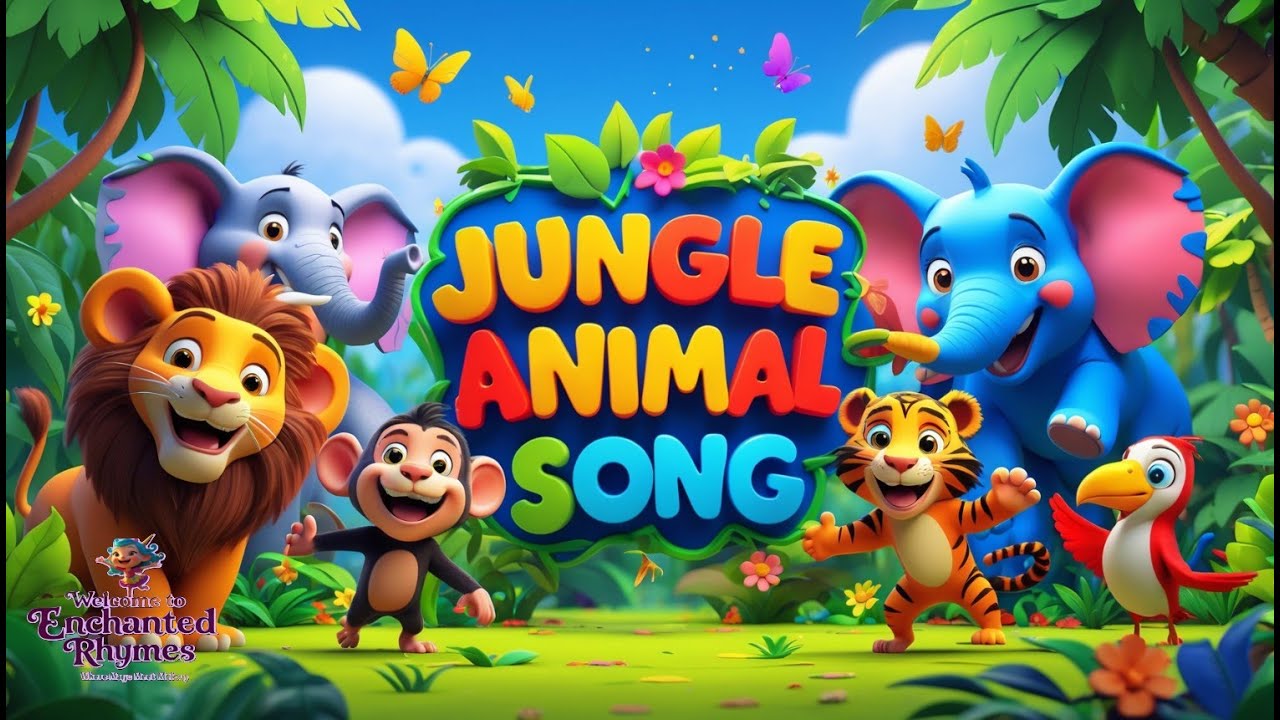 Jungle Animals Song for Kids | Fun Nursery Rhymes | Enchanted Rhymes | Learn About Animals