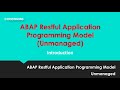 Part 1 unmanaged  abap restful application programming model rap  introduction