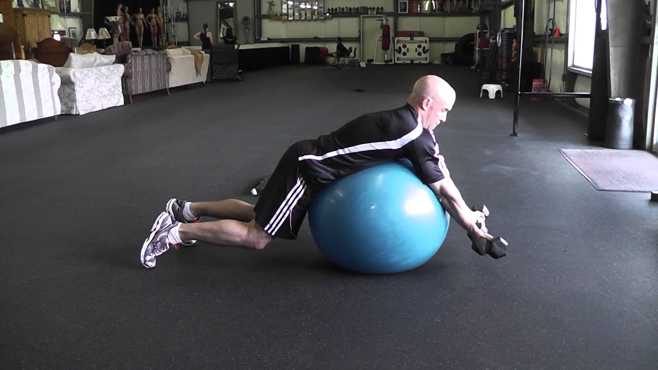 Stability Ball Preacher Curl - YouTube