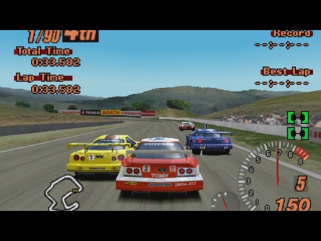 Gran Turismo 2 (PSX) Parte 24 - 90 voltas de Laguna Seca com o