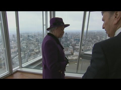 The Queen Goes Up The Shard To Look At London