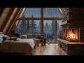🕯️ Cozy Cabin Heavy Rain 24/7 | 🌧️ Rain Sounds & Crackling Fireplac
