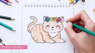 Kolay Kedi Çizimi - Easy Cat Drawing | Adım Adım Çizim Videosu 00073...