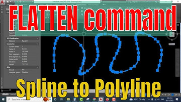 AutoCAD Tutorial | Spline to Polyline | FLATTEN command