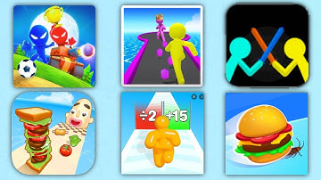 Stickman Party, Supreme Duelist Stickman, Giant Rush, Sandwich Runner... ( Satisfying Mobile Games )