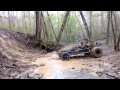 Rail buggy hits wildcat bank @ Mud Madness