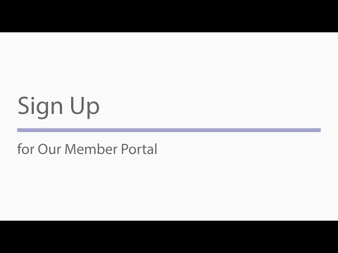 Member Portal - Sign Up