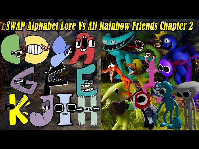 New Rainbow Friends Vs Alphabet Lore But (Roblox DOORS x Rainbow Friends  Chapter 2) 🎶 (FNF New Mod) 