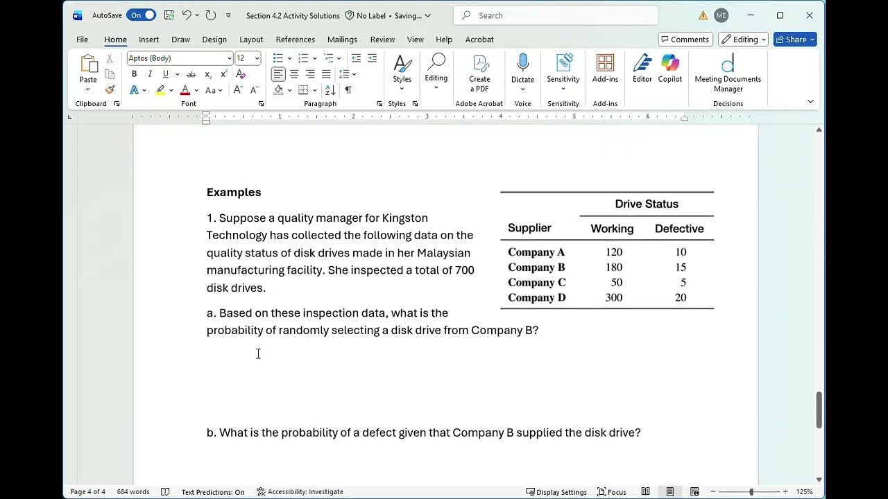 Раздел 4.2. Задание 2 (Условная вероятность и правило умножения)