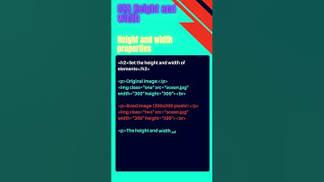#050 Css Example || css width and height ||Resize the browser window to see the effect #css3 #html