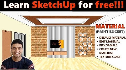 SketchUp Materials | Paint bucket | Texture | SketchUp Tutorials In Hindi